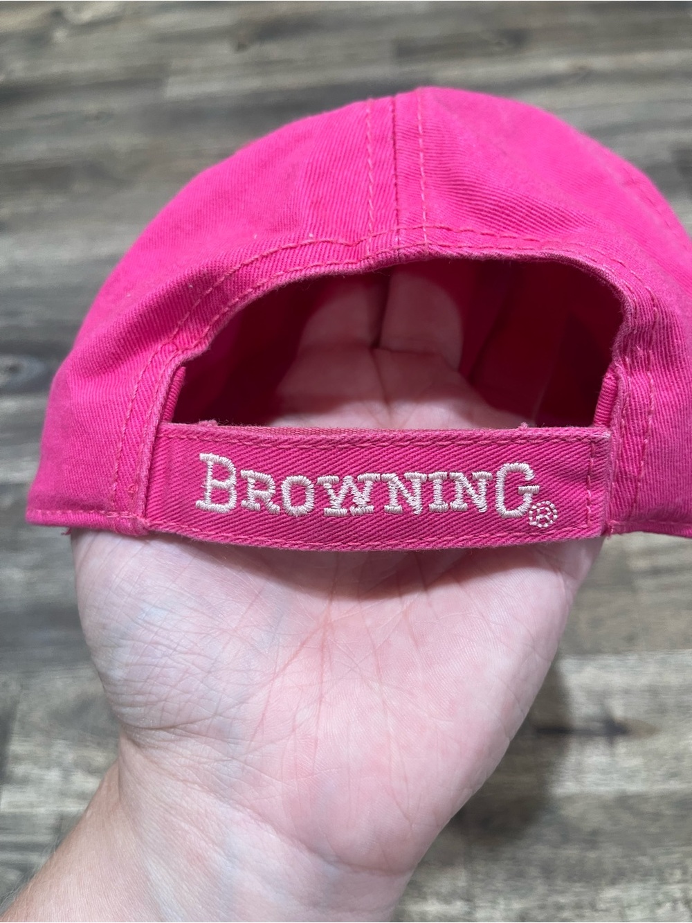 Browning Pink Buckmark Adjustable Hat Cap Embroidered Logo Cotton - Picture 3 of 4